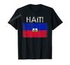 ZX More Design Haiti Proud Haitian Flag Map Pride Vintage TShirt For Men Women T Shirt Hip Hop Tops Cotton Tees