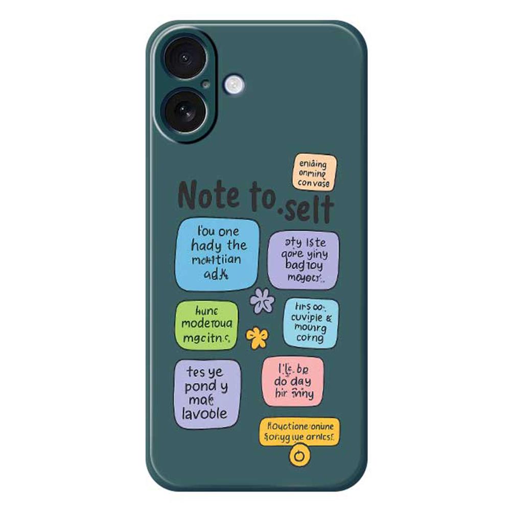For iPhone 17 Case Colored Sticky Notes Pattern Printing Straight Edge TPU Phone Back Cover