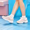 Skechers D'LITES 1.0 Women Light Platform Low Dad Shoes Pink White 11930-LPKW