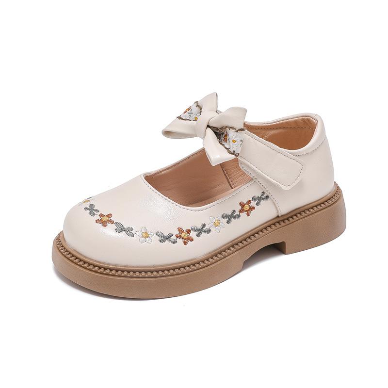 Girls Bow Princess Shoes Spring Children's Leather Shoes