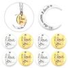 10pcs/lot Alloy Charms Retro Double-sided Round Moon Shape Pendants For Jewelry Making DIY Handmade Necklace Pendant Accessories