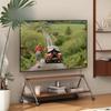 Solid Wood Mobile TV Floor Stand with Wheels