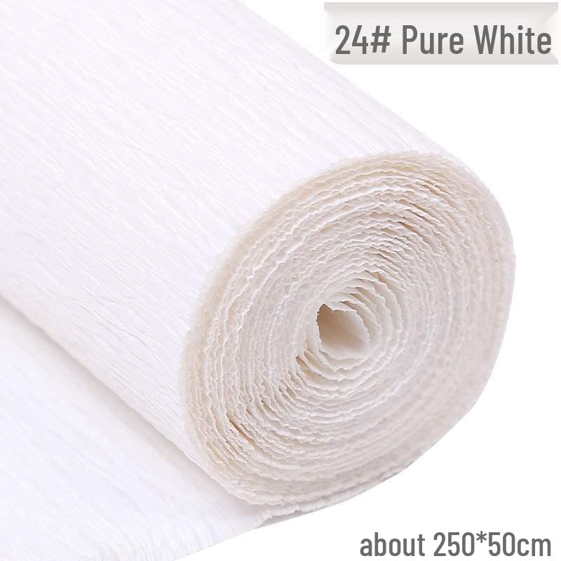 Multicolored Creased Handmade Stretchable Paper for DIY Floral Crafts and Kindergarten Projects