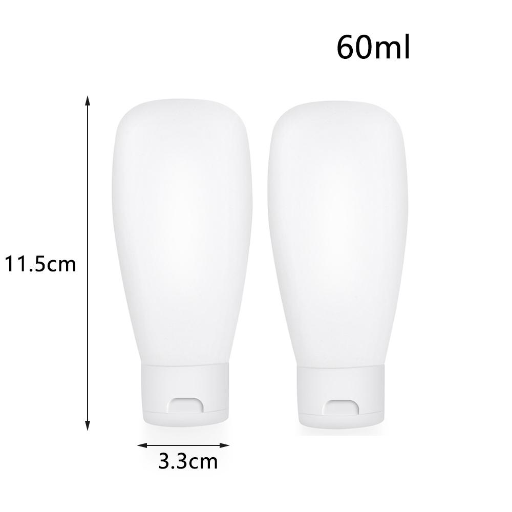 2Pcs Travel Size Empty Matte Clear Tube Cosmetic Cream Lotion Shampoo Bath Squeeze Lotion Containers Refillable Bottles