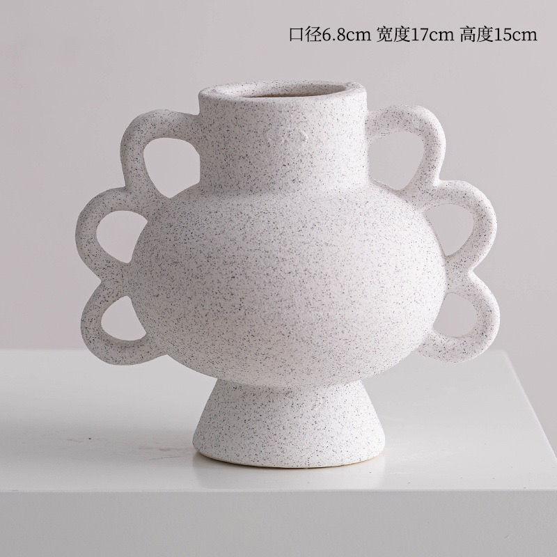 Creative Amphora Special-shaped Vase Living Room Dining Table Decoration Simple Art Cutout Ceramic Vase Flower Home Decoration