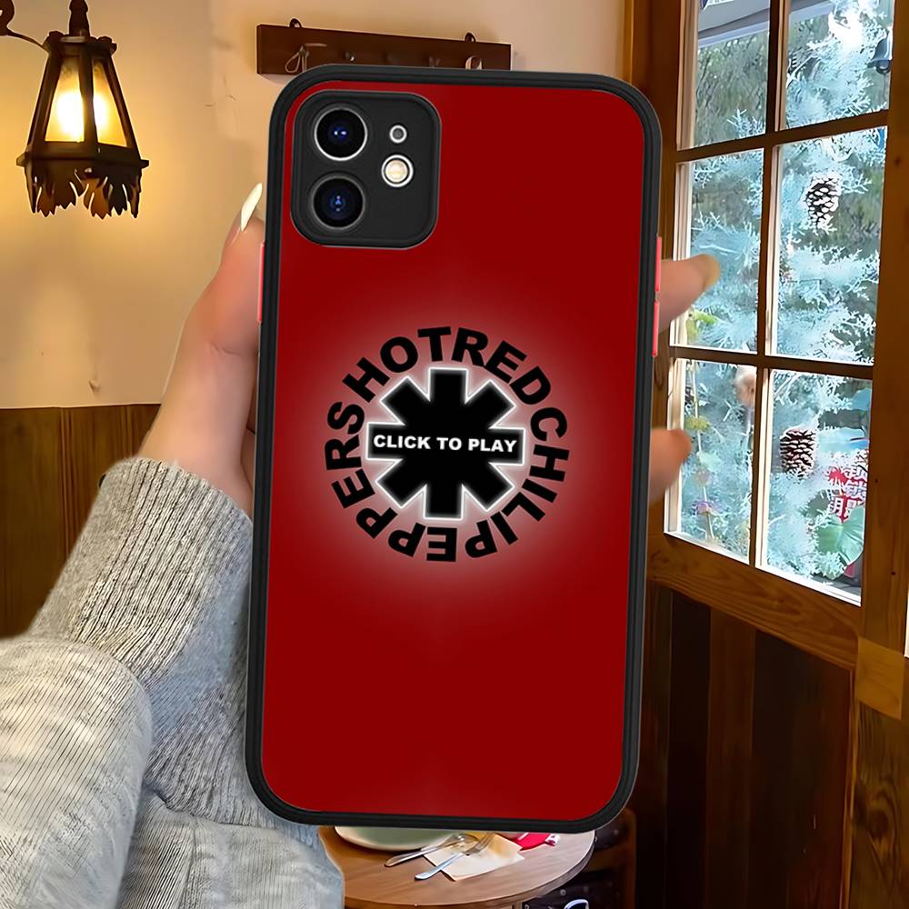 

Red Hot Chili P-Peppers Band Silicone Case For IPhone 16 15 14 13 12 11 Pro Max Plus X XS MAX Shockproof Matte Cover iphone 14 plus