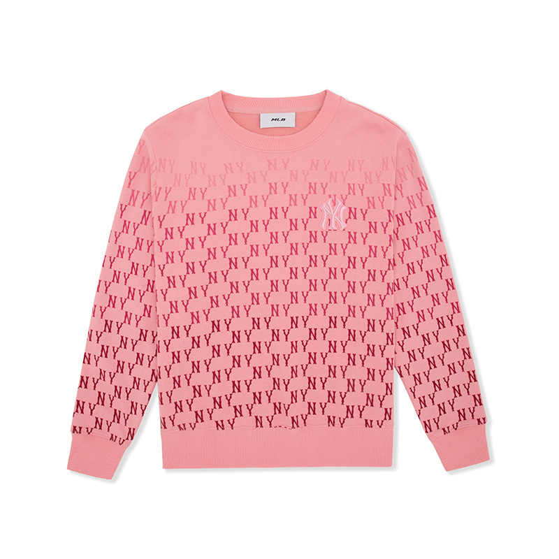 New MLB Classic Monogram GRADATION SWEATSHIRTS Sweatshirt Unisex Pink 3AMTM0744-50PKM