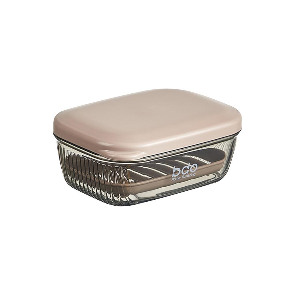 Flip Top Soap Dish With Lid Portable Transparent Double Layer Plastic Soap Dish Bathroom Drain Soap Dish Bathroom Accessories