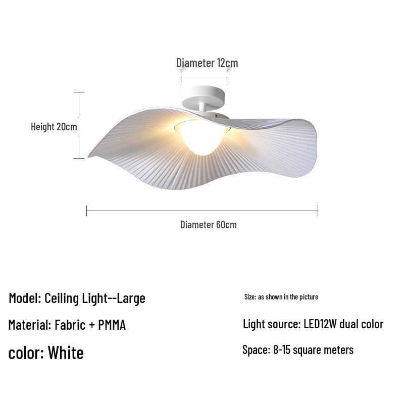 Nordic Lotus Leaf Pendant Light - Elegant White LED Ceiling Fixture for Living Room, Bedroom, Study, or Restaurant.