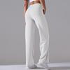Brushed Breathable High-waist Elastic Loose Casual Pocket Wide-leg Nine-point Pants Running Fitness Yoga Leggings