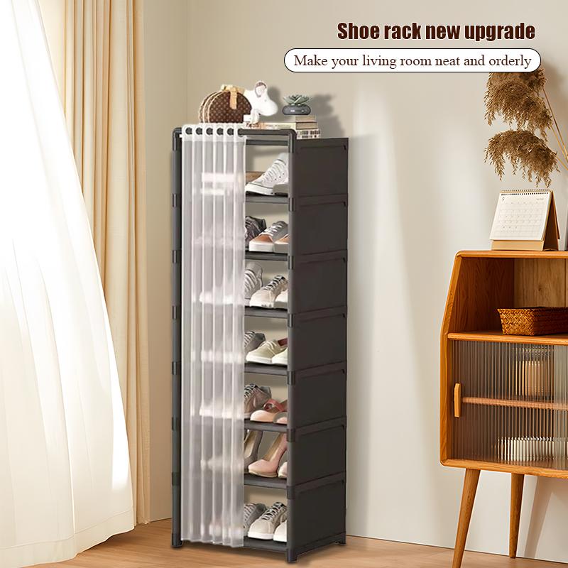 Простой многоярусный домашний шкаф для обуви с пылезащитными коробками для обуви для использования в помещении L 3950₽