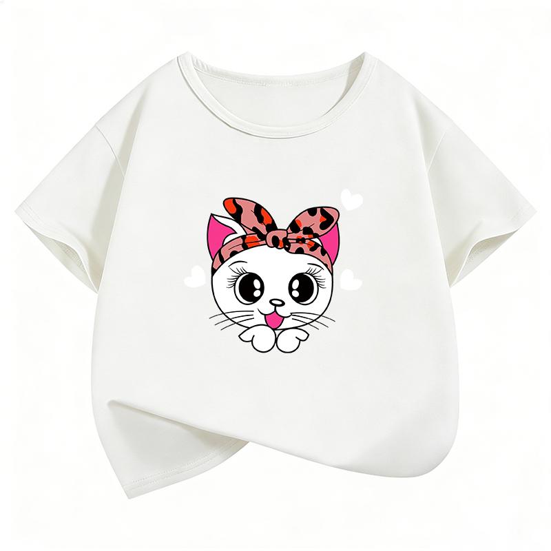 Casual Cat T Shirts Cat Meme Funny Harajuku Funny Cartoon Short Sleeve Kids Childrens Tshirt Boys Girls Casual Top Tee