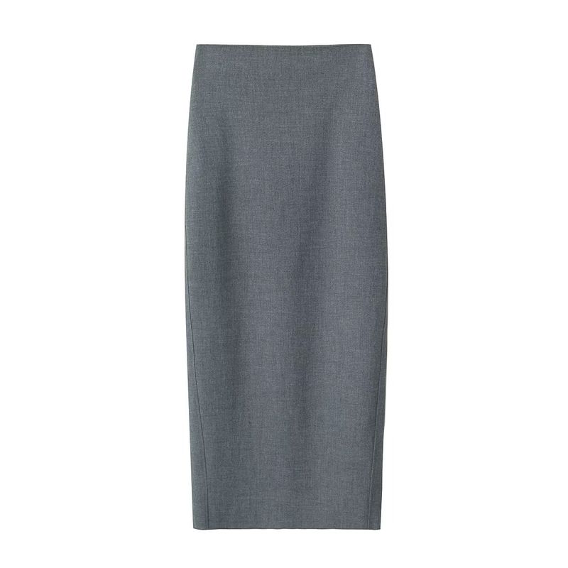 

Kaslead New Arrival Women s Fashion Style High Waist Silm Straight-leg Midi Dress Skirt 8467583 Grey L