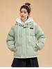 Drawstring Fake Two-piece Women's Autumn and Winter Jacket Short Hooded Jacket Loose Casual Student Warm Jacket 6 Colors