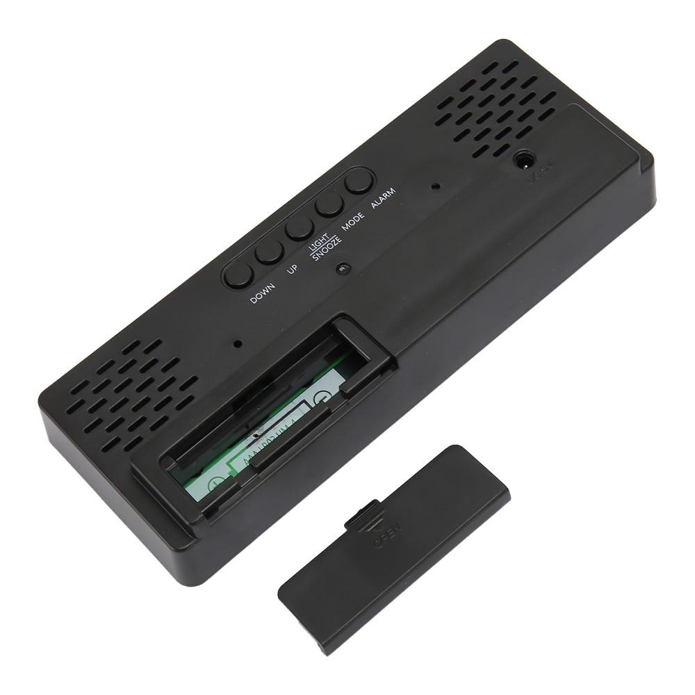Blue Number Display Digital Alarm Clock USB Battery Powered Desktop Alarm Clock  For Bedroom