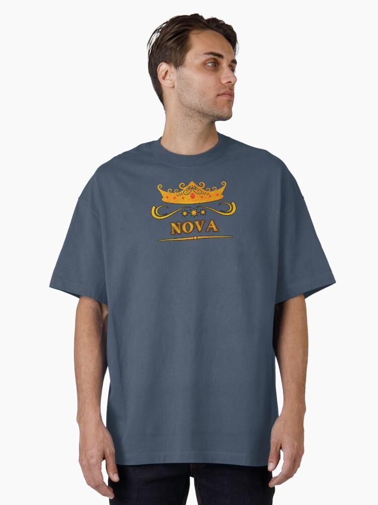 Nova Nova Personalized Name With Crown - Cool & Custom Gift for Girls, Teens Oversized T-Shirt