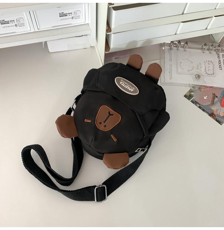 Torebka dziecięca damska torba typu crossbody torba na ramię z kreskówkowym misiem