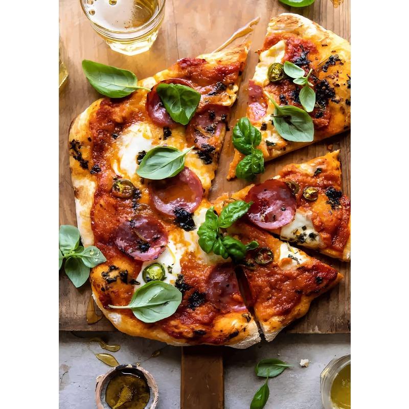 Healing Temptation Delicious Pizza Art Food Poster Canvas Prints Wall Painting Restaurant Kitchen Living Room Home Decoration