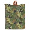 Punkt Deutsch WW Camouflage Muster Decke Überwurf Atmungsaktive Überwurfdecken für Sofa Bettwäsche Überwürfe Tagesdecke Steppdecke