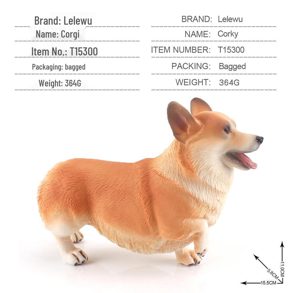Cute Large Corgi Dog Ornament - Creative Static Model Toy Figure
