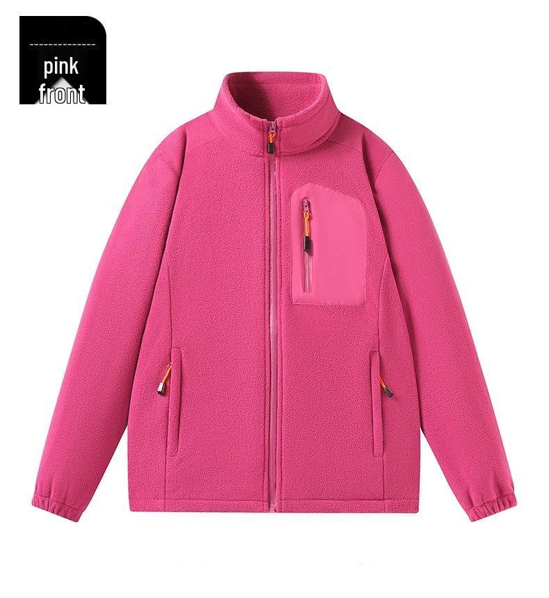 2025 Men's Windproof Fleece Jacket, Thickened Stand Collar, Warm Lining, Customizable and Available for Group Purchase