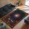 Cosmic Theme Crystal Velvet Floor Rug Personalized Custom Name Text Warm Carpet Home Decoration