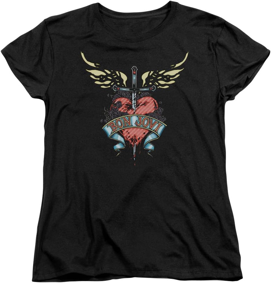 Bon Jovi Winged Heart Sword Tattoo Band T-shirt XXXL