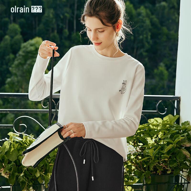 Olrain Women s Autumn Cat Print Long Sleeve T-Shirt L