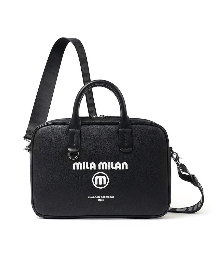 Mila Milan Pouprie Shoulder Bag with Handle [Mila Milan] Men's No.248512 (Black)