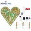 Heart Shape Breathing Lamp DIY Kit DC 4V-6V Breathing LED Suite Red White Blue Green DIY Electronic Production for Learning