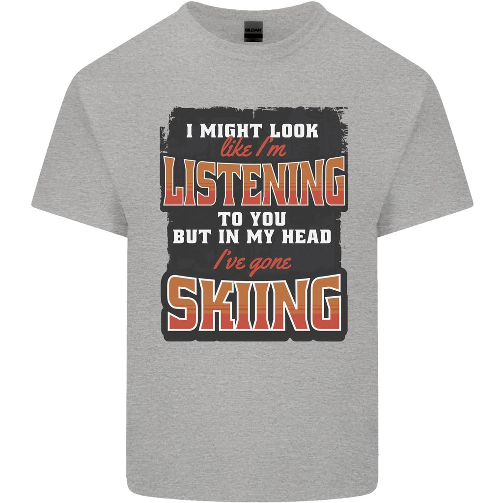 In My Head Ive Gone Skiing Funny Skier Unisexs Light Cotton TShirt