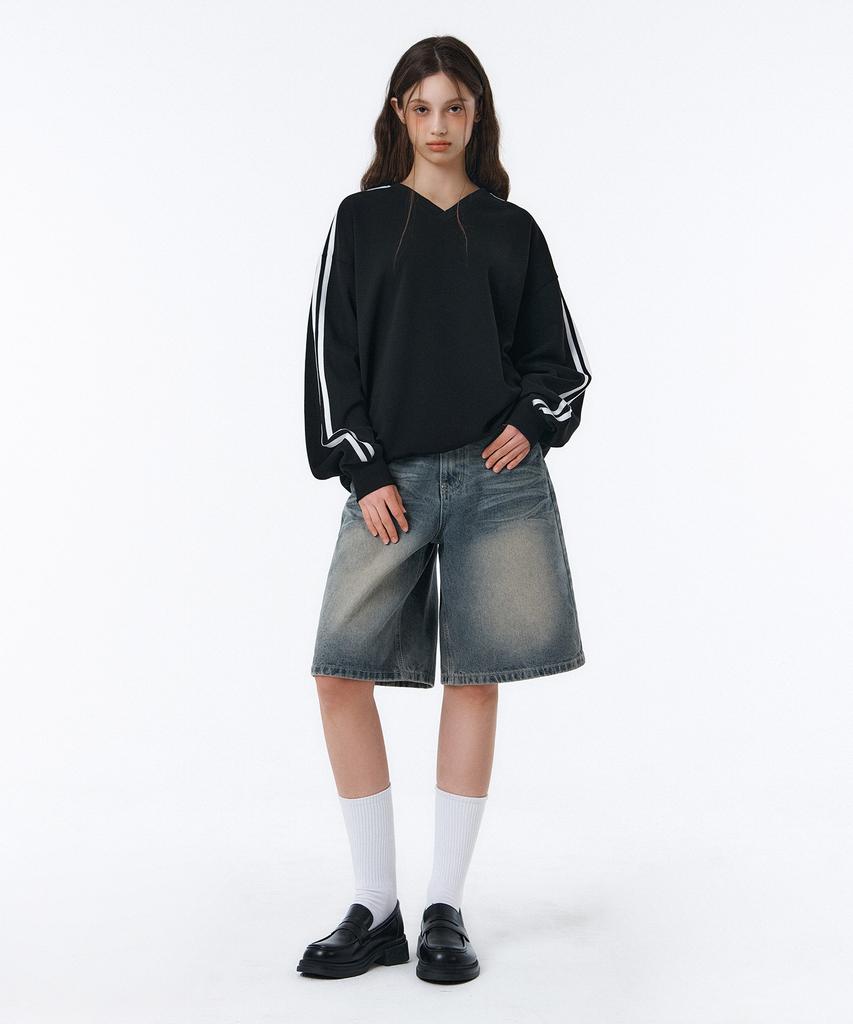 RANDOMOFF Btb : Wave Washing Bermuda Shorts [Blue Core]