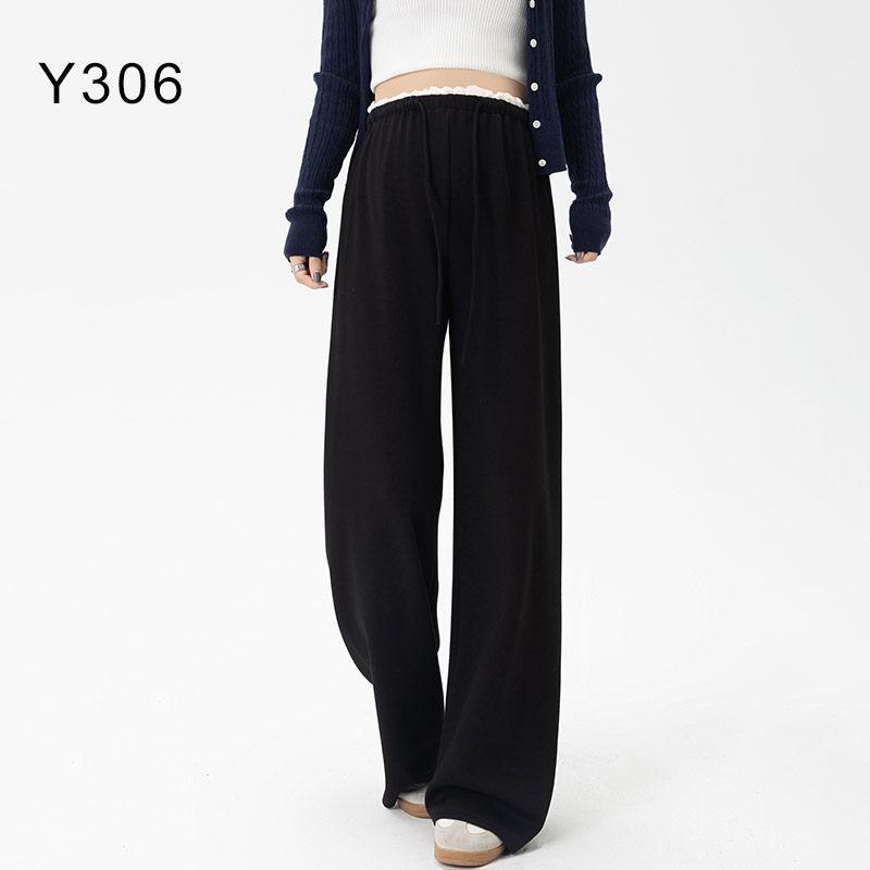

Plus Size Adjustable Drawstring Maternity Wide Leg Pants - Petite Loose Fit for Spring/Summer Large [Suitable for 110-135 lbs]