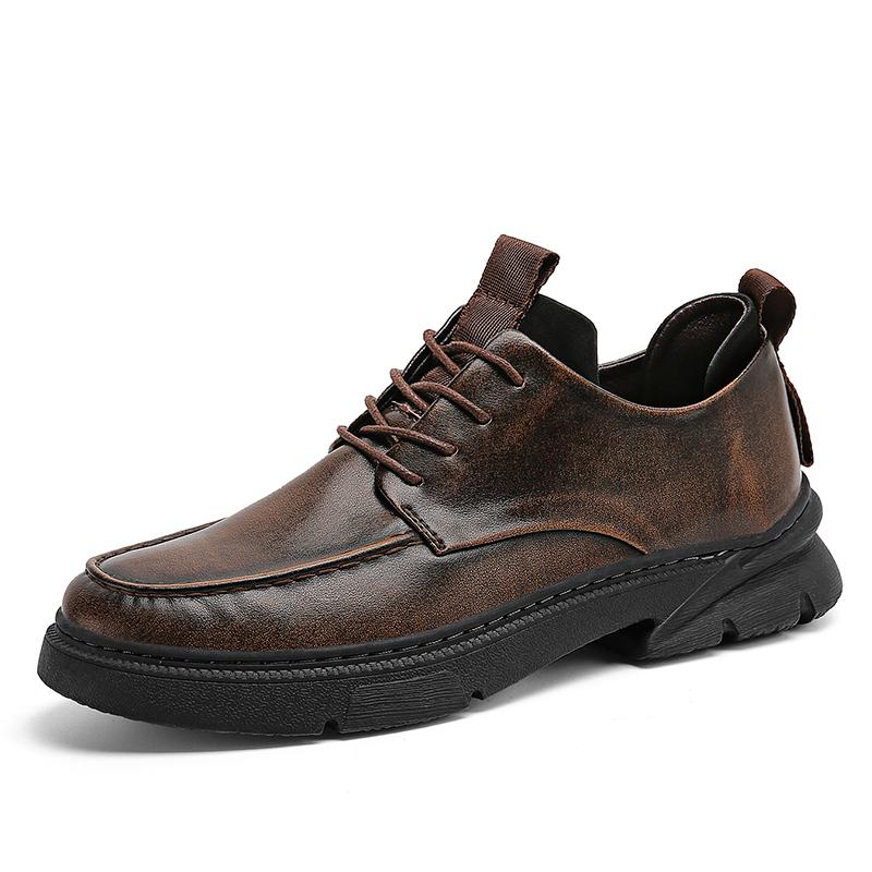 Fashion Classic Brand Men's Genuine Leather Casual Shoes Massage Soles Hiking Shoes Men's High-quality Sports Shoes Free Delivery