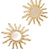 Personalized design sense premium sun stud earrings retro fashion sun flower earrings