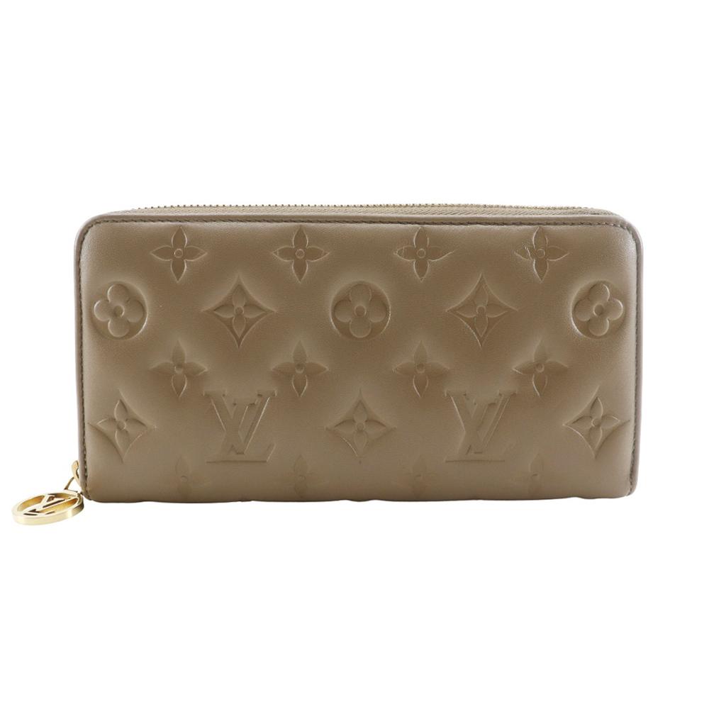 LOUIS VUITTON Zippy wallet Purse M81511 Monogram Coussin Taupe beige lambskin Women Used