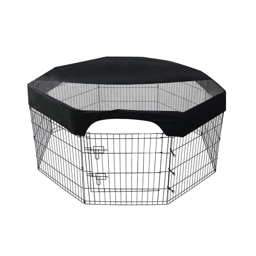 Breathable Mesh Pet Playpen Top Cover Water Proof Fabric Exercise Pen Roof  Small Animal Activity