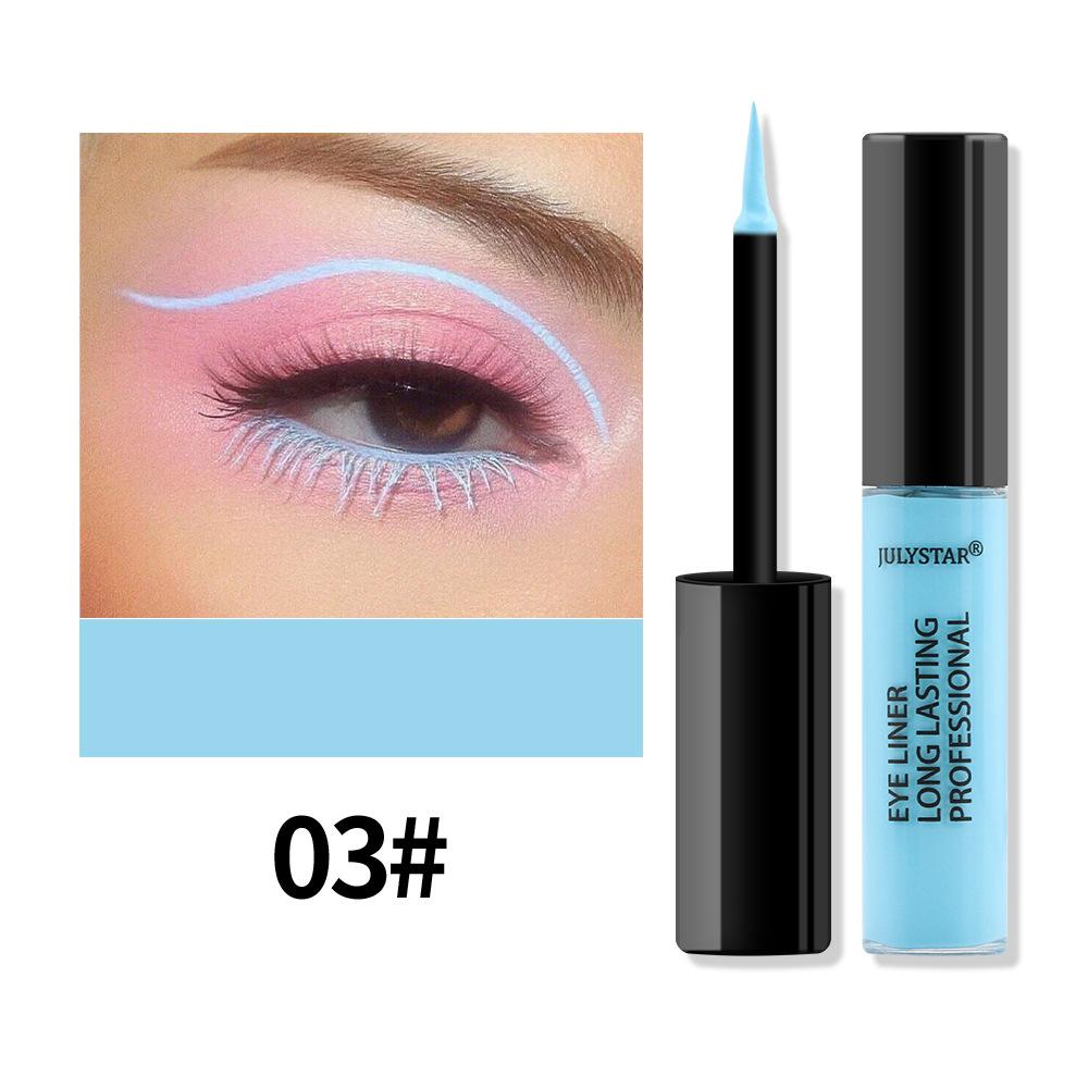 Kühler schwarzer Eyeliner Farbiges Eyeliner-Stift Wasserdichter, ölbeständiger und wischfester matter Eyeliner
