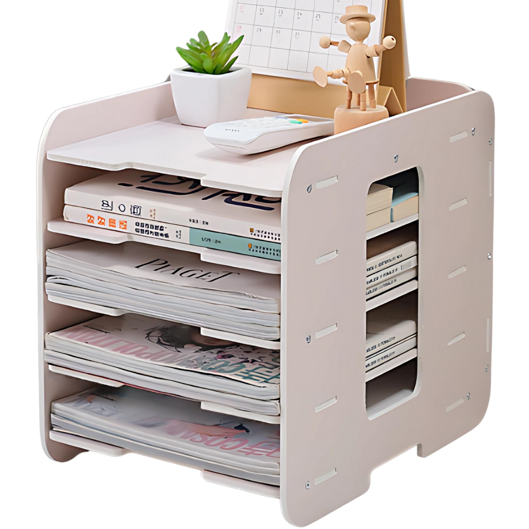 

Mellbo File Letter Document Desktop Desk A4 Small Living 23 x 28 x 31 cm Rack, Case, Storage, Storage, Shelf, Dividers, Horizontal, Magazines, белый