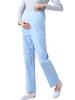 Maternity Nurse Pants - Adjustable Waist, Full Belly Support, Thick & Thin, Blue, Pink, White, Plus Size, Summer