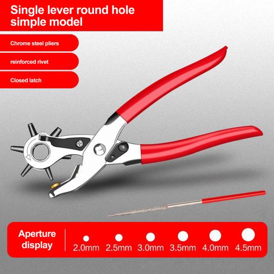 Yousheng Multi-purpose Punching Pliers Heavy Duty Faux Leather Hole Punch Belts Bands Shoes Straps Dog Collars Fabric DIY Craft Projects Puncher Tool