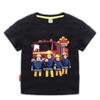 Children Cartoon Fireman Sam Print Cotton Tshirts for Boy Shirt Girl Short Sleeve Tee Top Clothes Kids Clothing Unisex 210Year