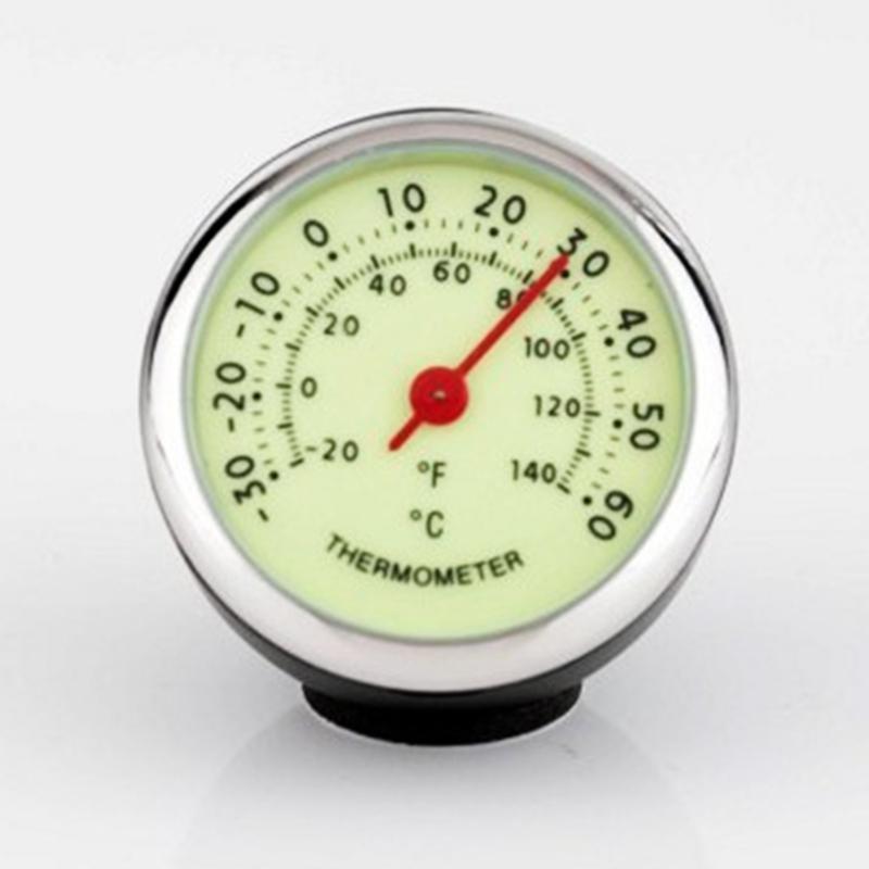 Small Round Thermometer Stick-on Temperature Gauge ℃/ °F Display for Automobile Household 40mm Panel Diamter Portable