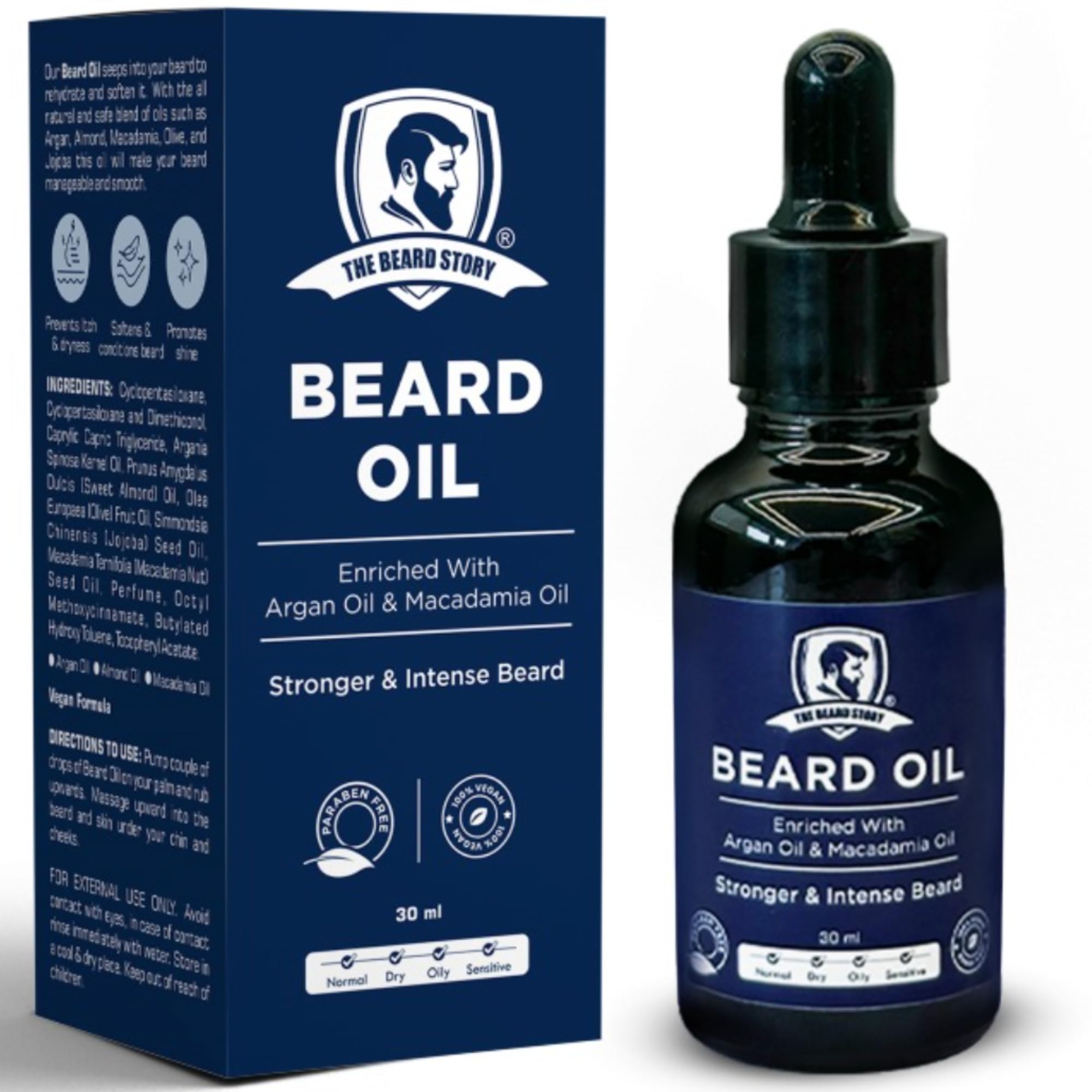 

Масло для роста бороды The Beard Story для быстрого роста и глубокого увлажнения. Более сильная, густая и пышная борода. Решает проблему неравномерного роста и заполняет участки с редкой растительностью.