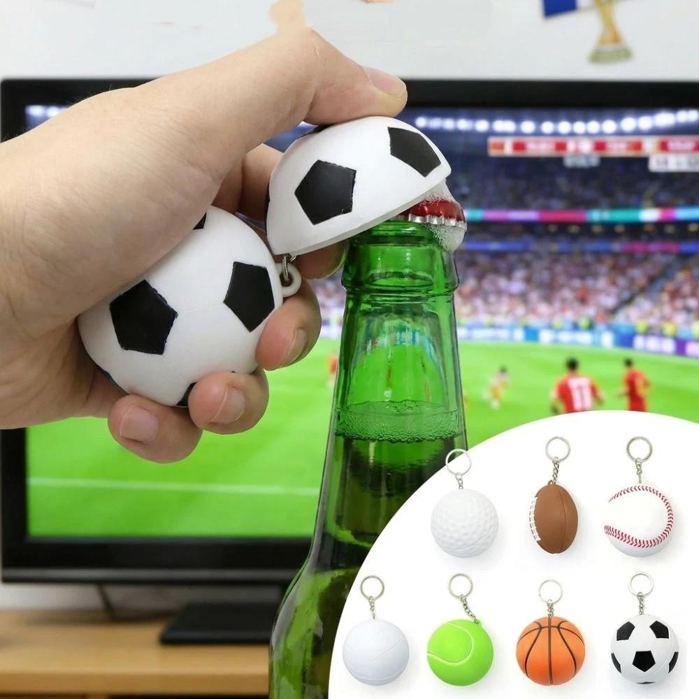 Fan Gift Sports Ball Bottle Opener Funny Ball Key Chain Novelty Beer Cap Remover  Collection Item