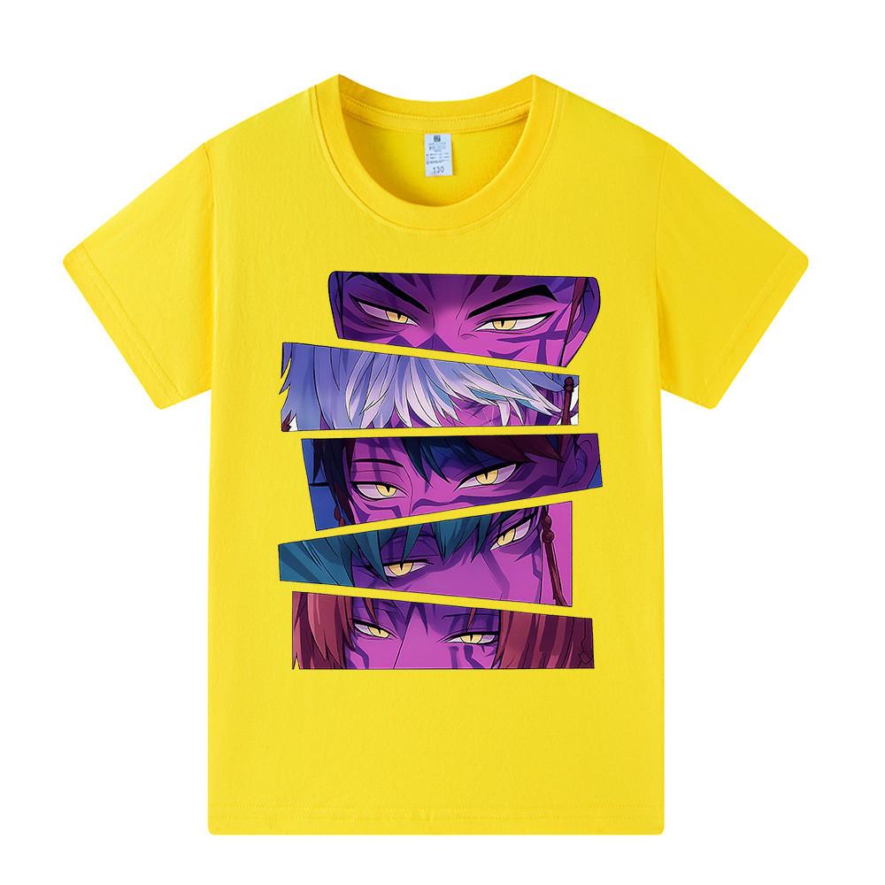 A1215 Kids Boys Girls Sajaboys Kpop Rumi Zoey Mira Print Short Sleeves T-shirt