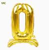 Foil Balloon Number Zero Standing Balloon with Base for Party Decoration Reusable and Inflatable Balloon for Events