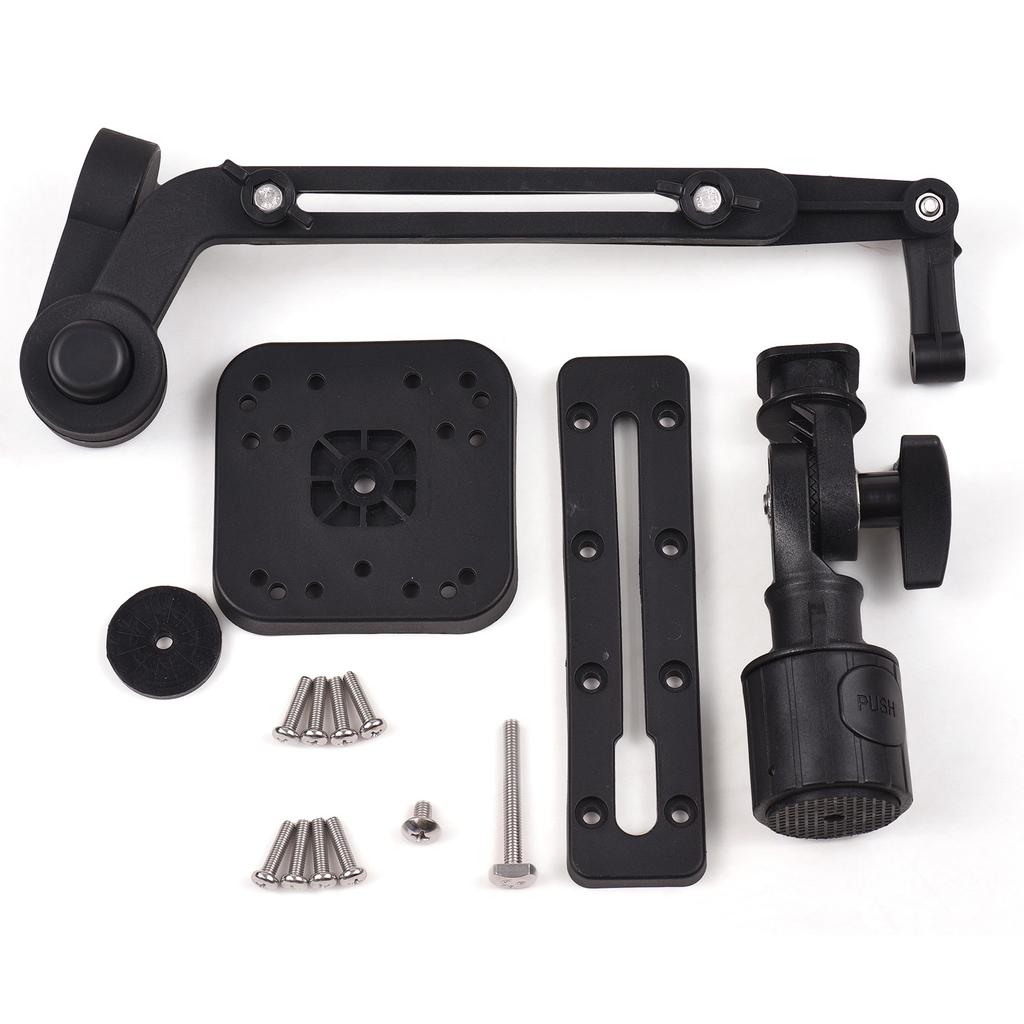 Placă de montare pentru caiac Fish Finder Braț de montare a traductorului de caiac cu barcă de pescuit reglabilă