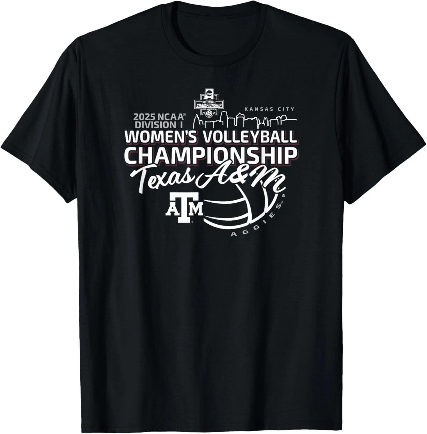 Футболка Texas A&M Aggies Чемпионат Национальной лиги 2025 по волейболу 3XL
