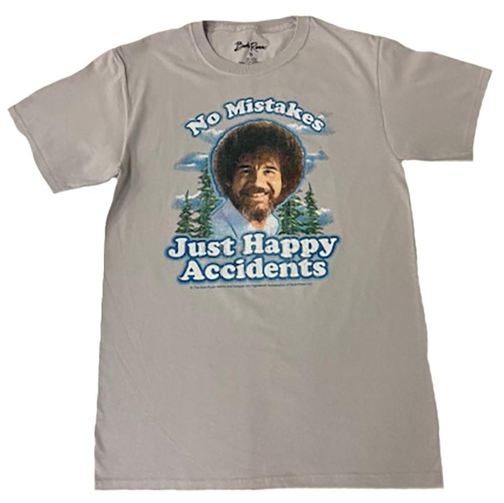 Maglietta Unisex Retro Bob Ross No Mistakes Just Happy Accidents Regalo Per Fan S5XL T-Shirt Unisex